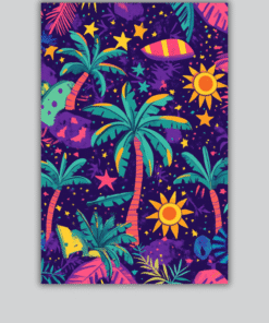 Palm tree abstract art poster